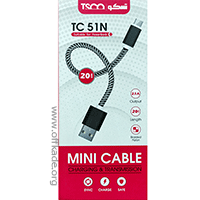 کابل تبدیل USB به microUSB تسکو مدل TC 51N طول 20 سانتی متر